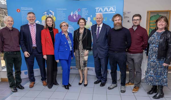 (L-R) Dr. Liam Lewis;  Dr. Pilib Ó Broin (UG); Prof. Patricia Maguire (UCD); Ms. Frances Fitzgerald MEP; Prof. Aideen Long (TCD); Prof. Mark Lawler (QUB); Dr. Martin O’Neill (ATU); Dr. John Mulvihill (UL); Dr. Mary Deasy (TU Dublin).