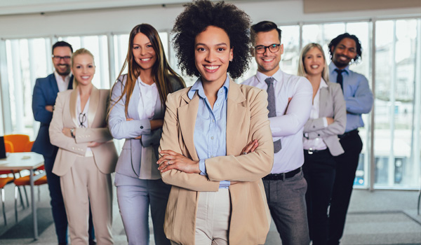 Staff at a training session