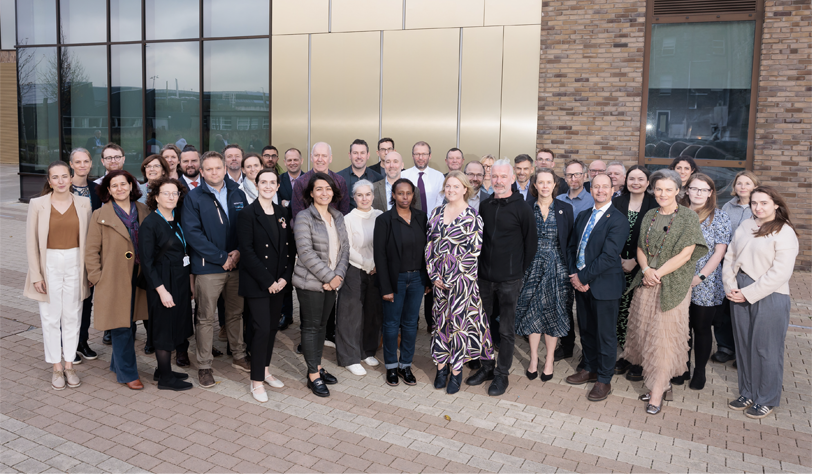 large group posed outside TU Dublin for GEMINI launch