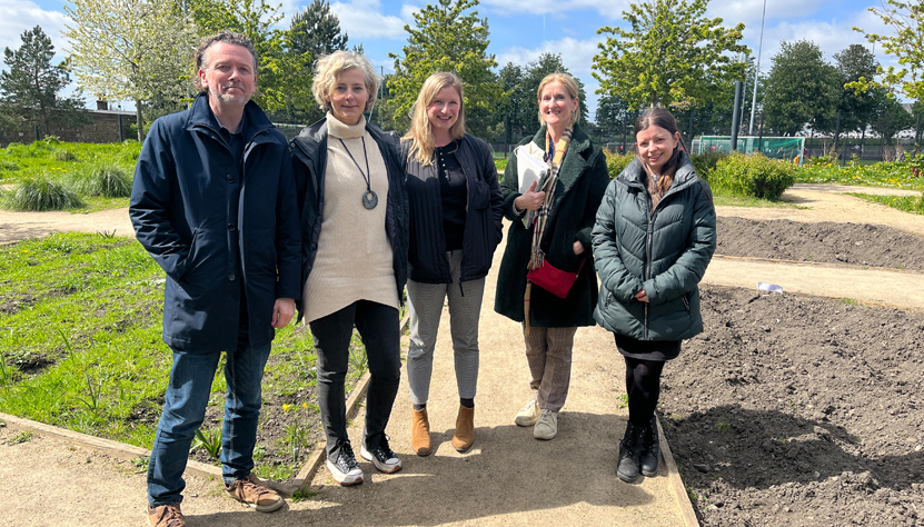 Grangegorman Community Garden committee members pictured at a garden