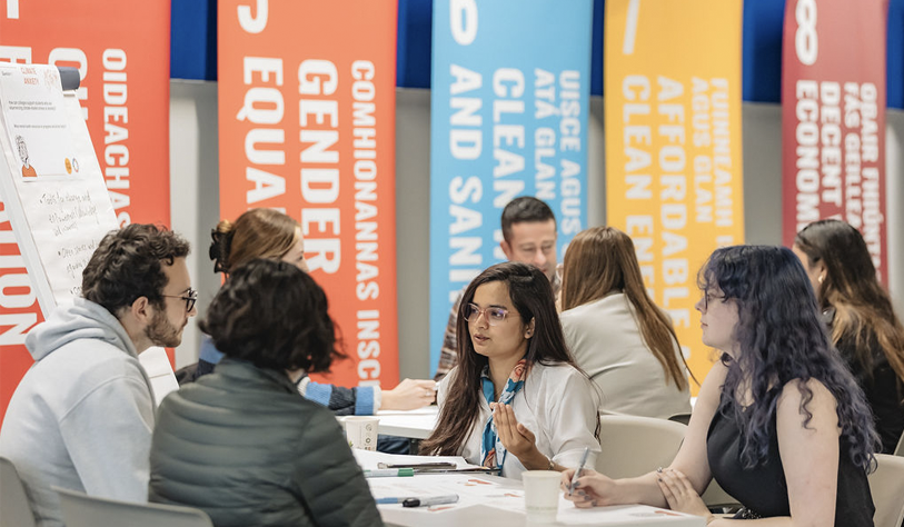 Students workshopping at a Climate summit