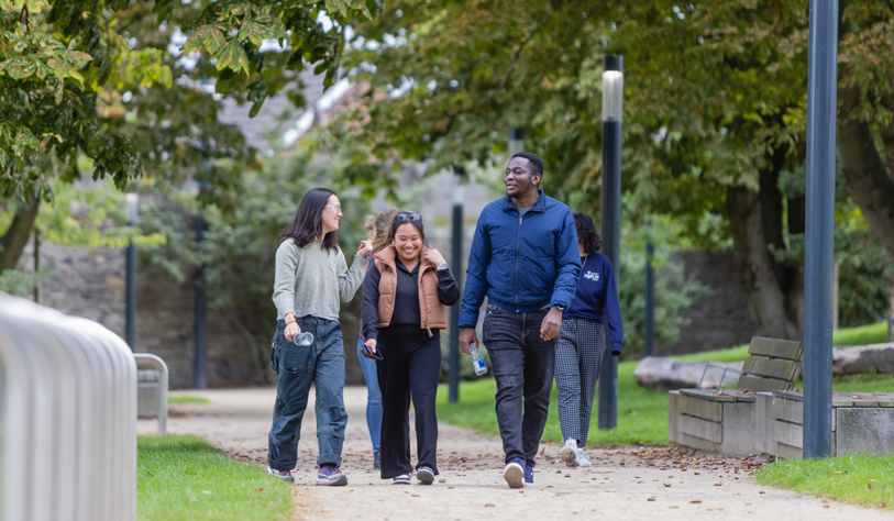 Students walking grangegorman