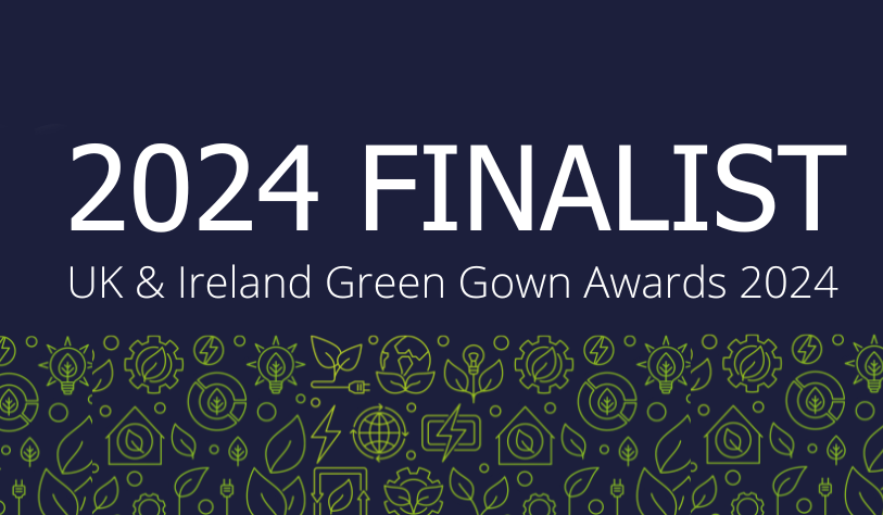 graphic reads green gown awards 2024 finalist