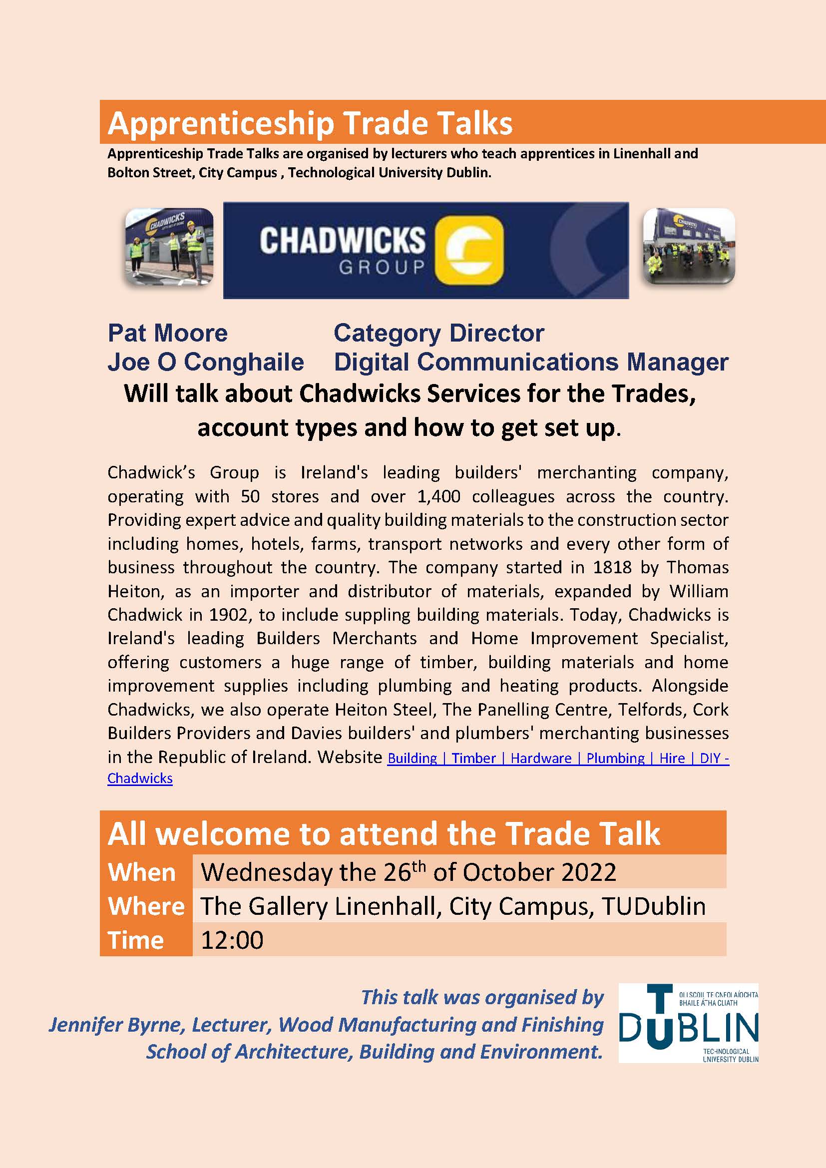 Apprentice Trade Talk - Jennifer Byrne 26 October