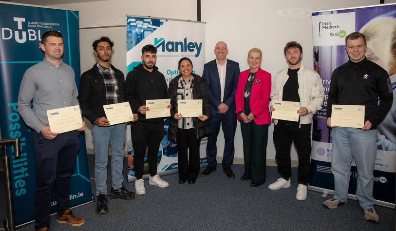 Students holding their awards