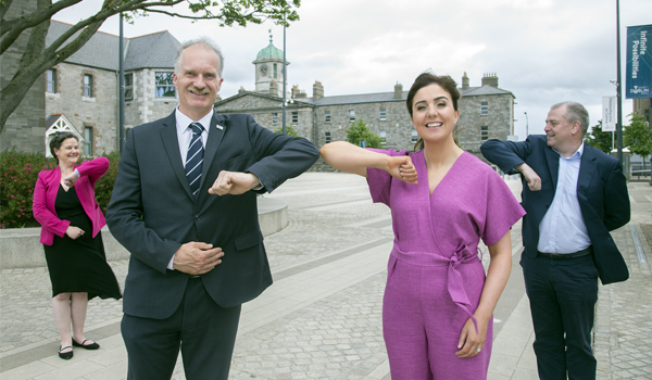 Dean, College of Engineering and Built Environment at TU Dublin, Dr Avril Behan, TU Dublin President, Professor David FitzPatrick, Director of Digital & Brand at Kingspan, Louise Foody and Group Head of Innovation at Kingspan Mike Stenson. Tony Gavin Photography