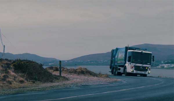 Photo of a truck on a rural road in Achill Island