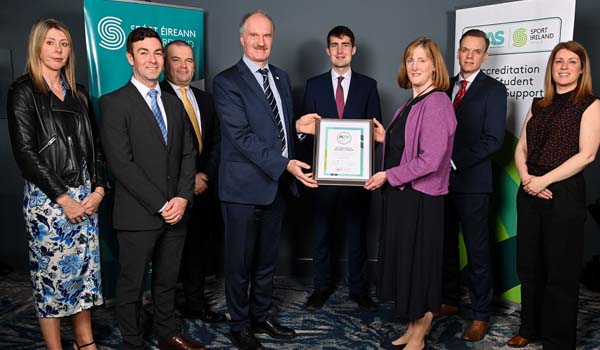 Photo of TU Dublin staff and Minister of State for Sport Jack Chambers