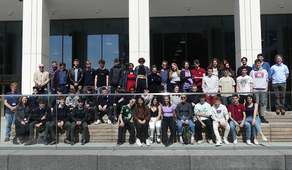 Students outside Central Quad, Grangegorman