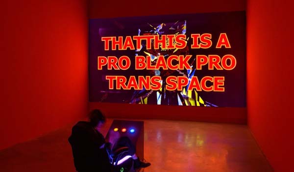 Image of a room with a graphic that says this is a Pro Black Pro Trans Space