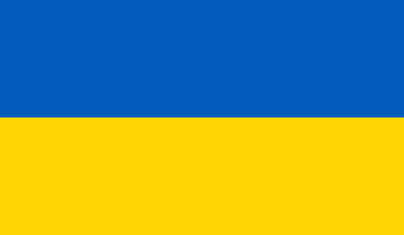 Ukraine flag colours - blue and yellow