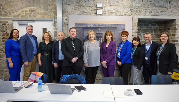 TU Dublin staff with Fiona Steed, Chief Health and Social Care Professions Officer