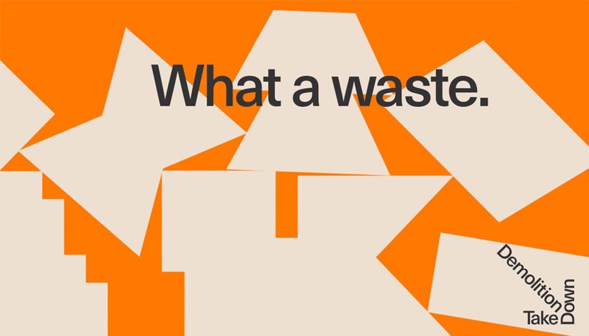 what a waste demolition poster